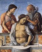 Marco Zoppo THe Dead Christ with Saint John the Baptist and Saint Jerome oil painting reproduction